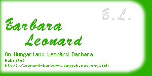 barbara leonard business card